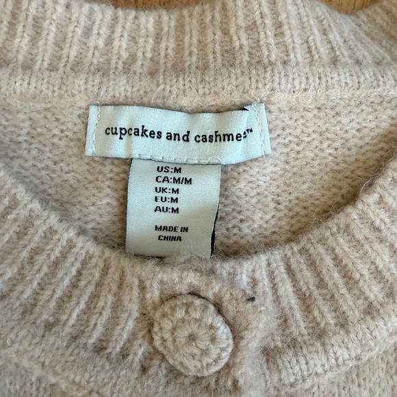 Cupcakes and Cashmere Bow Rose Heart Cardigan Size M - Picture 2 of 6